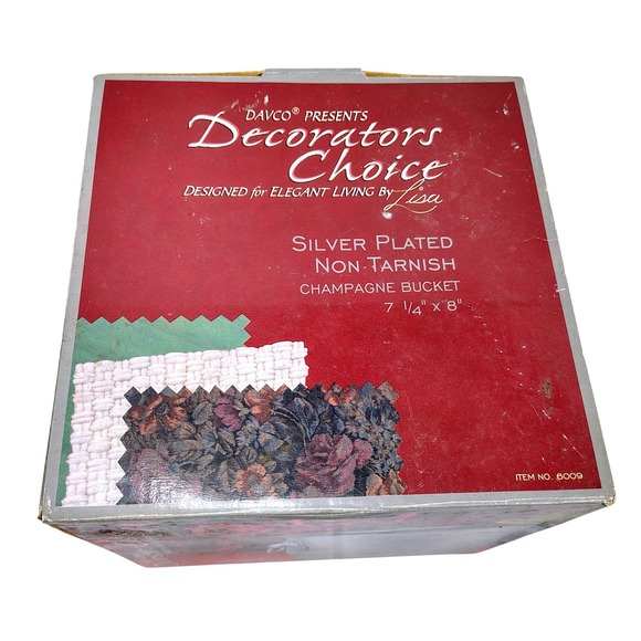 Davco Decorators Choice Silver Plated Non Tarnish Champagne Ice Bucket - Picture 1 of 9